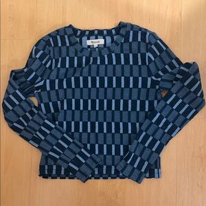 Madewell Blue Checkered Women's top